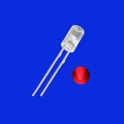 Good price 4mm LED 620nm - 630nm Red Color 600mcd - 1500mcd Clear Lens Flangeless Concave Shape Diode online