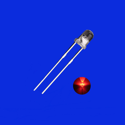Good price 3mm LED 620nm - 630nm Red Color 800mcd - 1000mcd Clear Lens Round Head With Flange Light Diode online