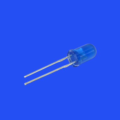 Good price 5mm Tinted Blue Color 460-470nm Round Head With Flange 400-600mcd 60 Deg Lamp Bead online