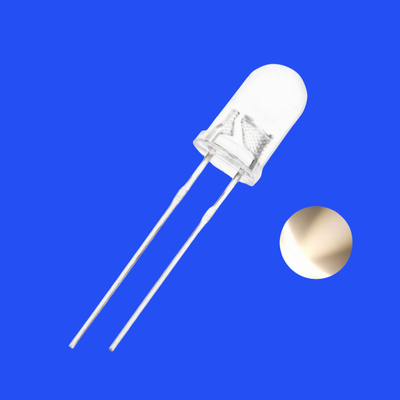 Buy Clear Lens Round Head 5MM Diode High CRI Ra>90 2800K Warm White Color 14000-16000mcd Ultra Bright LED online manufacture