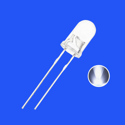 Buy Clear Lens Round Head 18000-20000mcd High Light 5mm LED High CRI Ra>95 7000K White Color Diodes online manufacture