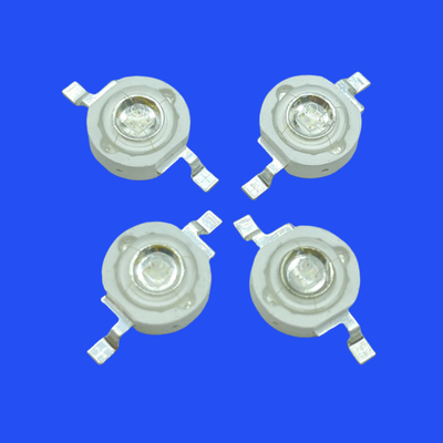 Buy 435nm 2 Pins Clear Convex Lens 140 Deg 3W High Power Blue LED Diode online manufacture