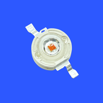  590nm - 595nm 2.5-2.7V Clear Convex Lens 120 Deg 3W High Power Yellow LED For Public Information