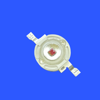 Buy 620nm - 630nm 2.4-2.6V Clear Convex Lens 120 Deg 3W High Power Red LED For Public Information online manufacture