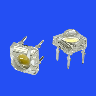 F5 Convex Lens Piranha LED Bulb 60 Deg Nature White Color Integrated Zener 5mm LED For Railway