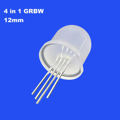 SK6812 12mm 4in1 GRGBW Full Color Diffused Round Head 60deg Addressable Pixel LED Diode for LED Pixel Screen
