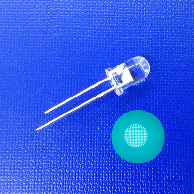 Clear Round Lens LED 5mm Mint Green Emitting Diode For Traffic Safety Driveway Marker