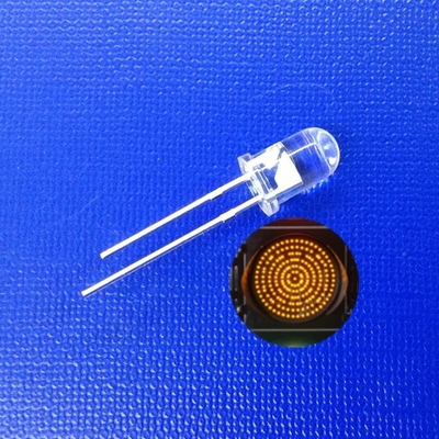 Traffic Light Series Stainless Led 5mm Diode Yellow Amber Emitted Color round Head 590-595nm 14000mcd For Walk Signal