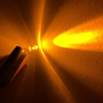 Traffic Light Series Stainless Led 5mm Diode Yellow Amber Emitted Color round Head 590-595nm 14000mcd For Walk Signal