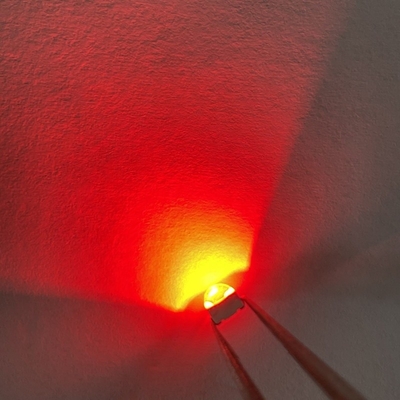 Red Color 620-630nm 3528 SMD LED 4000-6000mcd Ball Head 30deg Transparent 80mW For Outdoor Lighting