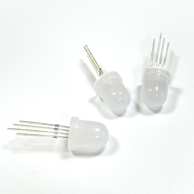 8mm GRBW 4-In-1 SK6812 Integrated Driver Addressable Pixel Round Diffused Head LED Diode
