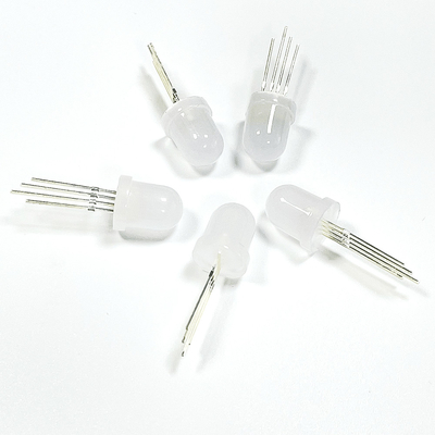 8mm GRBW 4-In-1 SK6812 Integrated Driver Addressable Pixel Round Diffused Head LED Diode