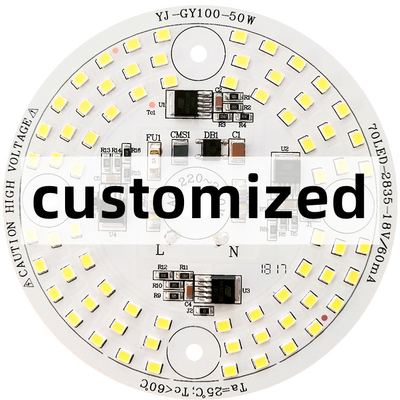 220V 50W 105 LM/W DOB AC LED Module SMD White Emitting Color Aluminum PCB For LED Work Light