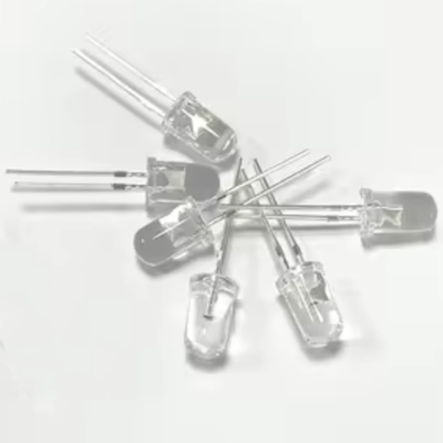 Indicator Diode 660nm Red Color Round Clear Lens With Stopper Anti-Rust Dip LED Diode