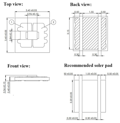 SMD 3535 IR Chip 6500nm 1W Flat Clear Lens CW Operation Incoherent Infrared IR LED Emitter