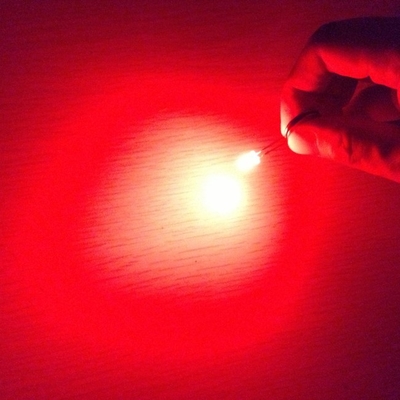 5mm LED Light Emitting Diode 620nm Red Color 12000mcd Round Head For Indicator Lighting