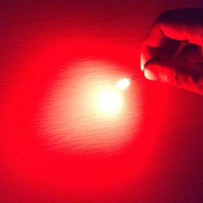 Through Hole LED 5mm 630nm Red Color Clear Lens Round With Flange For Illumination