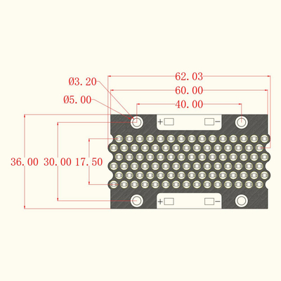 UV Diode 218W 385nm 395nm 405nm LED UVA Module 62*36mm COB LED Array Module