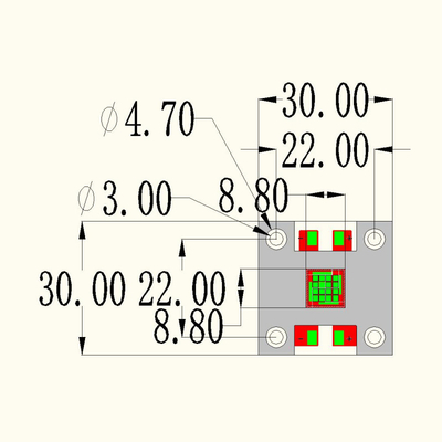 385nm 395nm 405nm 30*30mm 60W LED Array Module 18-20W/cm2 UVA COB LED Chip Module for Ink Curing