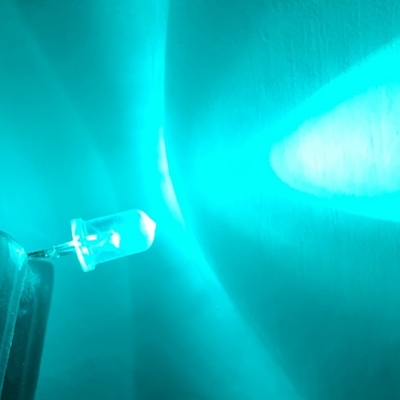 500nm Bluish Green Color 12900mcd - 13800mcd High Intensity 5mm LED Diodes For Safety Traffic Lights