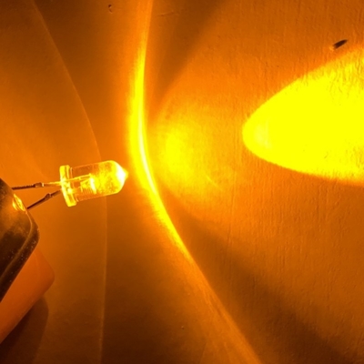 Through Hole 5mm 45deg 590nm Yellow Color 13000mcd Stopper Pins For LED Barricade Light