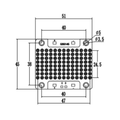 51*45mm 300W 365nm 13-15W/cm2 UVA LED Array COB LED Module For Curing Machine
