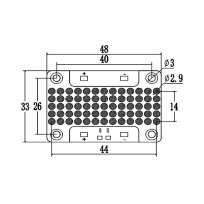 200W UV Diode 48*33mm 365nm 30/60deg 13-15W/Cm2 UVA Emitting Diode Module For Curing System