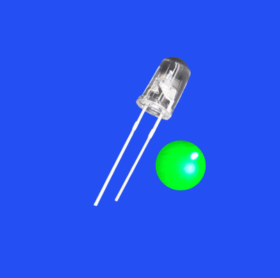 Flashing LED 5mm 0.5Hz 1/2 Duty Cycle Green Color 525nm 9000mcd Clear Lens Dip Blinking LED