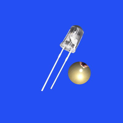 Flashing LED 5mm 0.5Hz 1/2 Duty Cycle Warm Color 3500K 5000mcd Clear Lens Dip Blinking LED