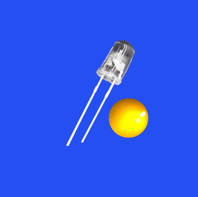 Flashing LED 5mm 0.5Hz 1/2 Duty Cycle Yellow Color 595nm 1500mcd Clear Lens Dip Blinking LED