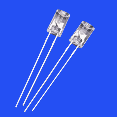 5mm 1.5Hz 1/12 Duty Cycle 12V White Color 12000K 4000mcd Resistor Integrated Flangeless Concave Flashing LED