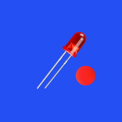 5mm 2.0Hz 1/8 Duty Cycle Tinted Red 620nm 150mcd 60deg Round Head With Flange Blinking LED