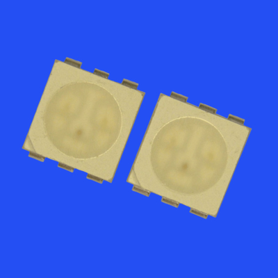 5050 RGB LED Diode 5.0x5.0mm Super Bright 120 Deg 6 Pin Diffused Lens 0.3W SMD Chip