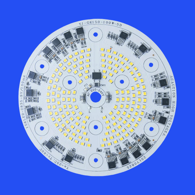 Customized 220V 100W 105 LM/W Linear Round Aluminium AC LED Module PCB PCBA For Bay Light