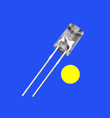 5mm 1.0Hz 1/2 Duty Cycle Yellow Color 585-595nm 1200mcd 90deg Capacitor Zener Integrated Flangeless Concave LED