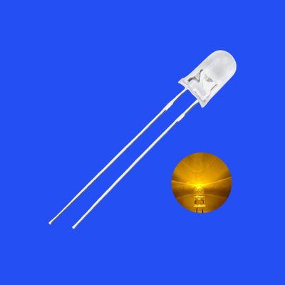 5mm 1.5Hz 1/6 Duty Cycle Yellow Color 585-595nm 600-1200mcd Round Head Long LED Pins Flashing Light