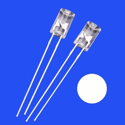 5mm 1.5Hz 1/12 Duty Cycle 12V White Color 12000K 4000mcd Resistor Integrated Flangeless Concave Flashing LED