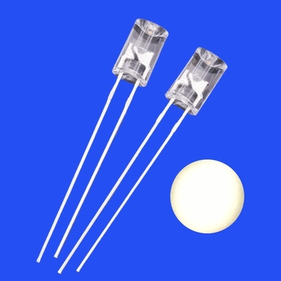 5mm 1.5Hz 1/12 Duty Cycle 12V Warm White Color 3500K 2500mcd 90deg Resistor Integrated Flangeless Concave Flashing LED