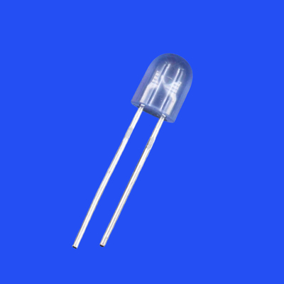 346 Oval Shape Display Screen LED 460nm Blue Color 800mcd Tinted Diffused Lens Short Pin With Stopper