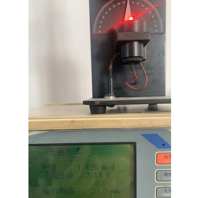 346 Oval Shape Display Screen LED 620nm Red Color 2000mcd Tinted Diffused Lens Short Pin With Stopper