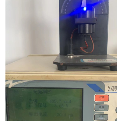 346 Oval Shape Display Screen LED 460nm Blue Color 800mcd Tinted Diffused Lens Short Pin With Stopper