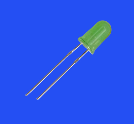 5mm 2.0Hz 1/8 Duty Cycle Tinted Diffused Yellow Green 570nm 100mcd 60deg Round Head With Flange Flashing LED