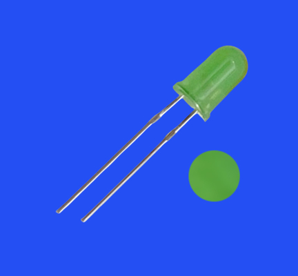 5mm 2.0Hz 12V 1/6 Duty Cycle Yellow Green Color 570nm 100mcd 60deg Capacitor Zener Integrated Round Flashing LED