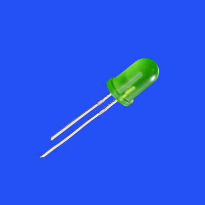 5mm 2.0Hz 12V 1/6 Duty Cycle Green Color 515-525nm 2000mcd 60deg Capacitor Zener Integrated Round Flashing LED