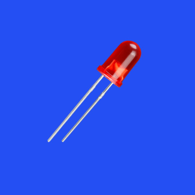 5mm 2Hz 1/8 Duty Cycle 12V Tinted Foggy Red Color 630nm 70-150mcd 60deg Resistor Integrated Round Head LED Diode