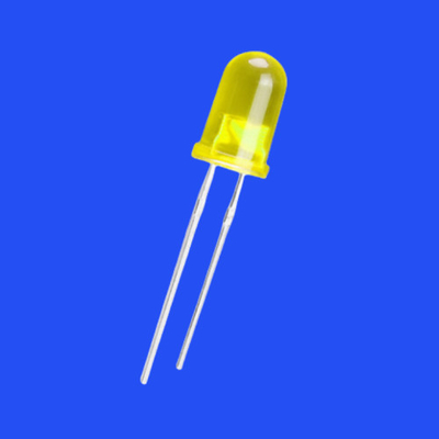 5mm 2Hz 1/8 Duty Cycle 12V Tinted Foggy Yellow Color 590nm 70-150mcd 60deg Resistor Integrated Round Head LED Diode