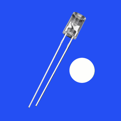 5mm 2Hz 1/6 Duty Cycle 12V Clear White Color 10000K 4000mcd 90deg Resistor Integrated Flangeless Concave Blinking LED