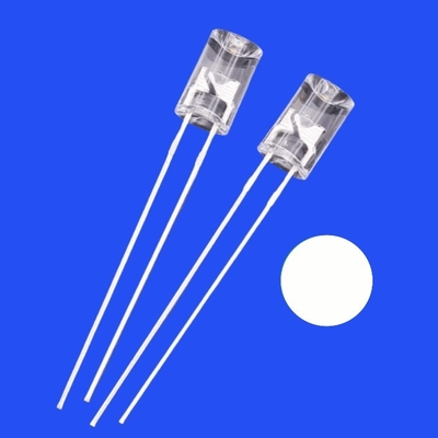 5mm 2Hz 1/6 Duty Cycle 12V Clear White Color 10000K 4000mcd 90deg Resistor Integrated Flangeless Concave Blinking LED