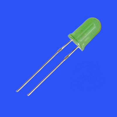 5mm 3Hz 1/6 Duty Cycle 12V Tinted Diffused Yellow Green Color 570nm 50-100mcd 60deg Resistor Integrated Round Head LED