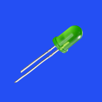 5mm 3Hz 1/6 Duty Cycle 12V Tinted Diffused Green Color 515-525nm 1000-2000mcd 60deg Resistor Integrated Round Head LED